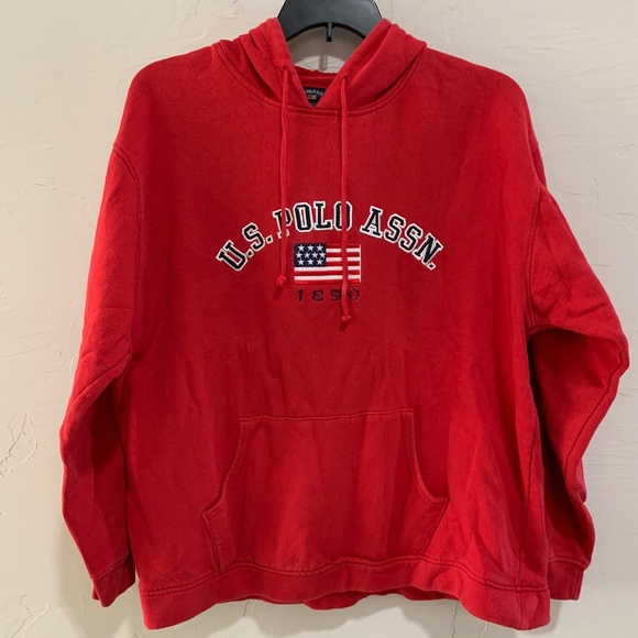 U.S. Polo Assn. Red Hoodie, XL - Picture 1 of 3